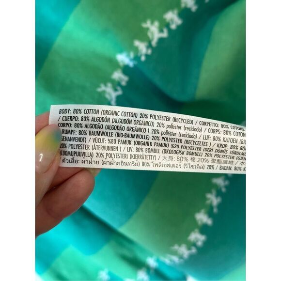 Disney Parks Mickey Mouse Green Striped Crewneck Sweatshirt Oversized XL - Picture 7 of 7